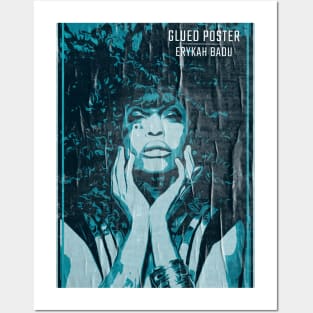 erykah badu // glued poster faded style Posters and Art